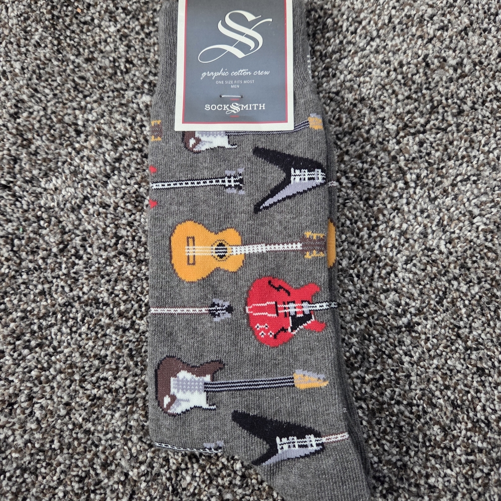 Socksmith Men's Guitar Pattern Socks - Multicolor